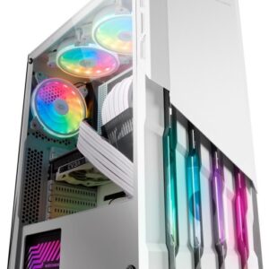 Caixa ATX MC-X2 FRGB Acrílico (Branco) - MARS GAMING