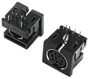 Ficha Mini DIN 8 Pinos Femea p/ C.I.