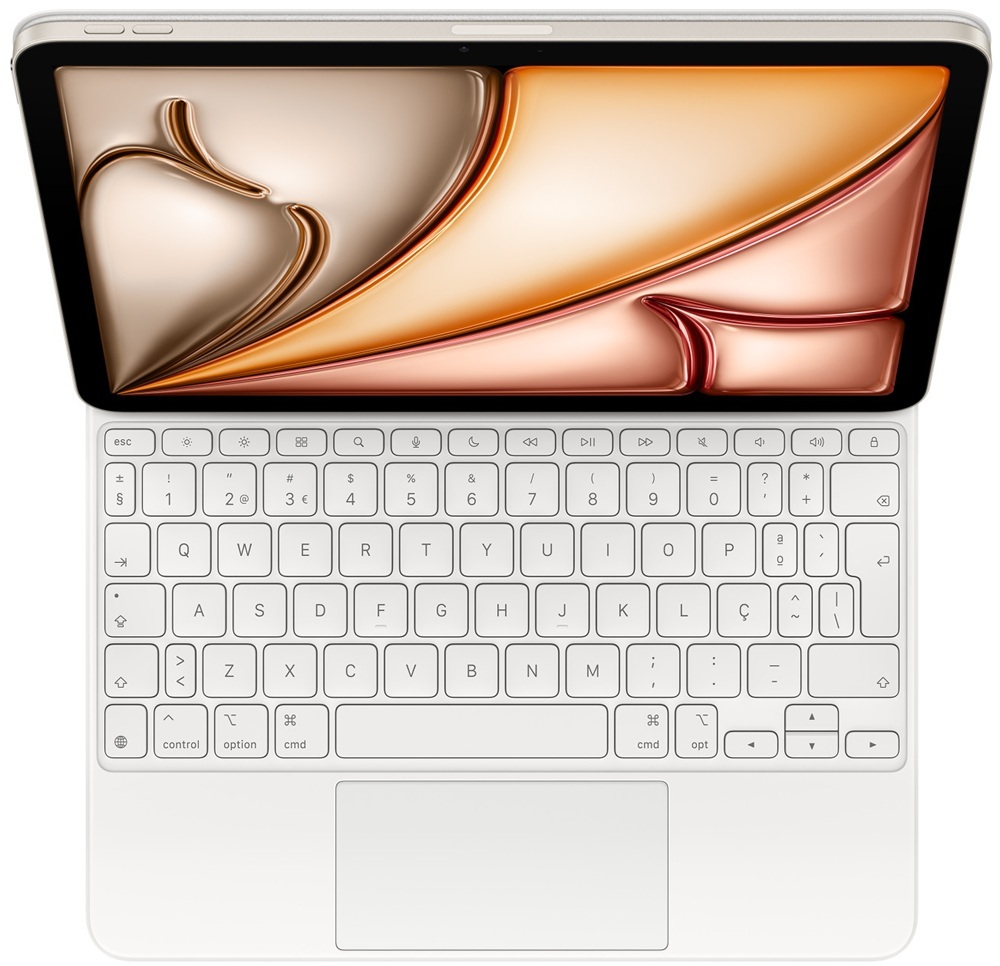 Teclado PT Magic Keyboard p/ iPad Air 11 M3 (Branco) - APPLE