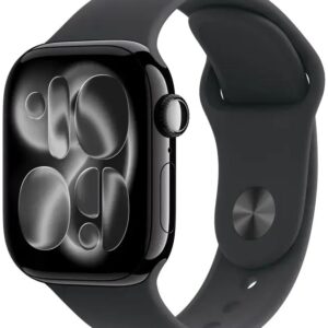 Apple Watch Series 11 GPS 42mm Alumínio Preto Brilhante c/ Bracelete Desportiva Preta M/L