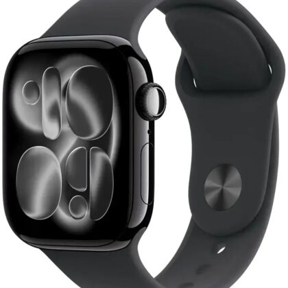 Apple Watch Series 11 GPS 42mm Alumínio Preto Brilhante c/ Bracelete Desportiva Preta M/L