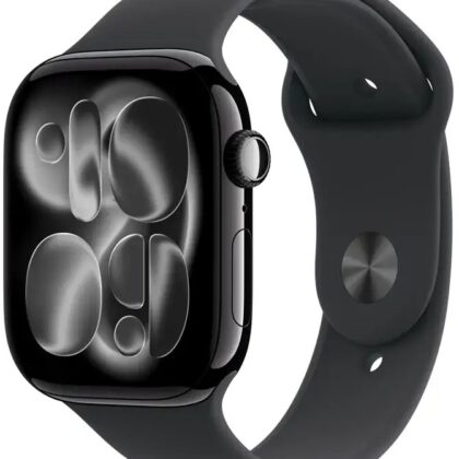 Apple Watch Series 11 GPS 46mm Alumínio Preto Brilhante c/ Bracelete Desportiva Preta M/L
