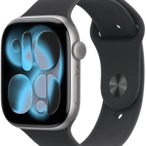 Apple Watch Series 11 GPS 46mm Alumínio Cinzento Sideral c/ Bracelete Desportiva Preta M/L