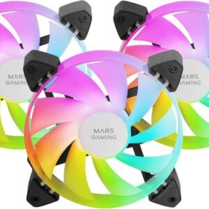 Pack 3x Ventoinhas ARGB 120mm MF-3A (Preto) - MARS-GAMING