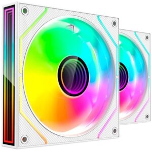 Pack 2x Ventoinhas MF3DPROX2W 120mm ARGB (Branco) - MARS-GAMING