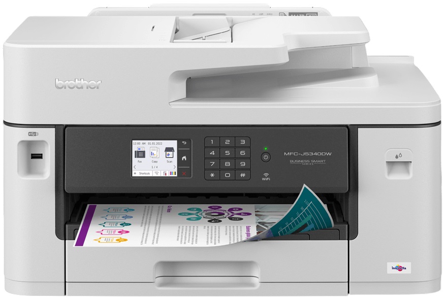 Impressora Multifunções Jato de Tinta MFC-J5340DWE Wi-Fi (Branco) - BROTHER