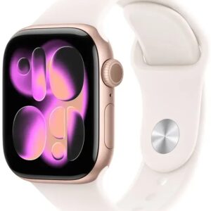 Apple Watch Series 11 GPS + Cellular 46mm Rosa-dourado c/ Bracelete Desportiva Rosa Leve M/L