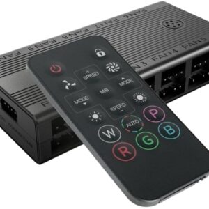 Hub Central de Controlo MF-HUB 10-Fan Control ARGB c/ Controlo Remoto (Preto) - MARS-GAMING