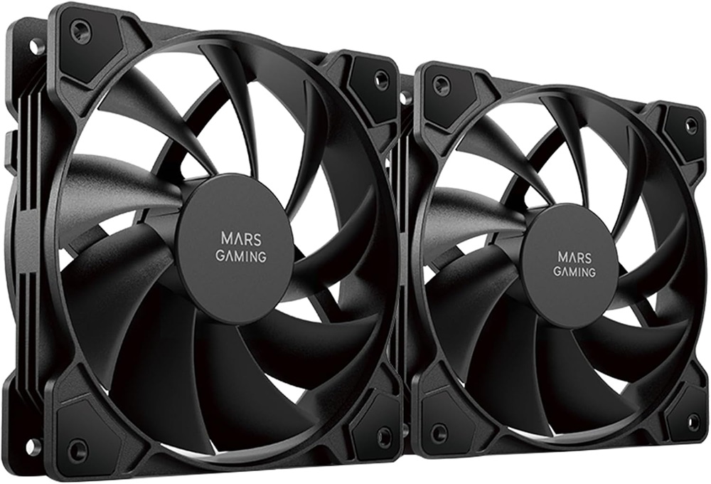 Pack 2x Ventoinhas MF-PWMX2 120mm (Preto) - MARS-GAMING