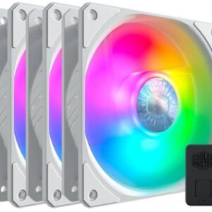 Ventoinha 120mm Master SickleFlow 120 ARGB 3in1 1800RPM 4 Pinos PWM (Edição Branco) - COOLER MASTER