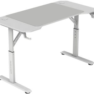 Mesa Ergonómica c/ Ajuste em 3 Alturas e Tapete 120x60cm (Branco) - MARS GAMING