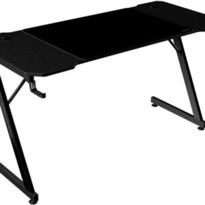 Mesa Ergon?mica c/ Tapete XXL/Suportes p/ Headset e Bebidas 140x60cm (Preto) - MARS GAMING