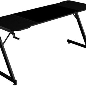 Mesa Gaming MGDX160 160x60cm c/ Tapete XXL/Suportes p/ Auscultadores e Bebidas (Preto) - MARS GAMING