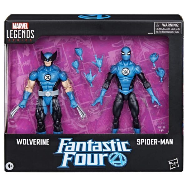 Pack 2 Figuras Hasbro Fantasia 4 Homem-Aranha e Wolverine - Marvel Legends Series