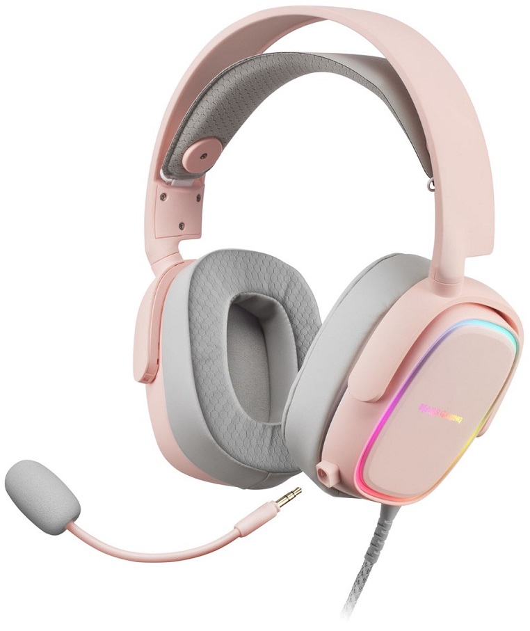 Headset RGB MHAX (Rosa) - MARS GAMING