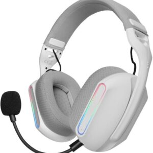 Auscultadores Headset Gaming ARGB Wireless/Bluetooth MHW-PRO (Branco) - MARS GAMING