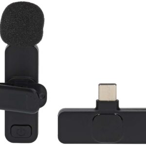 Microfone de Lapela s/ Fios USB-C (Preto) - NEDIS