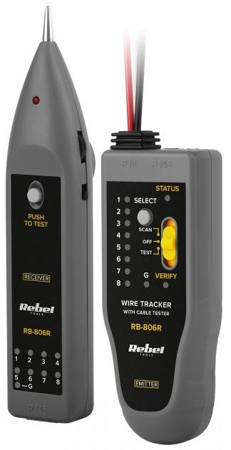 Testador de Redes (Cabos, Continuidades) c/ Gerador de Tons - REBEL RB-806R