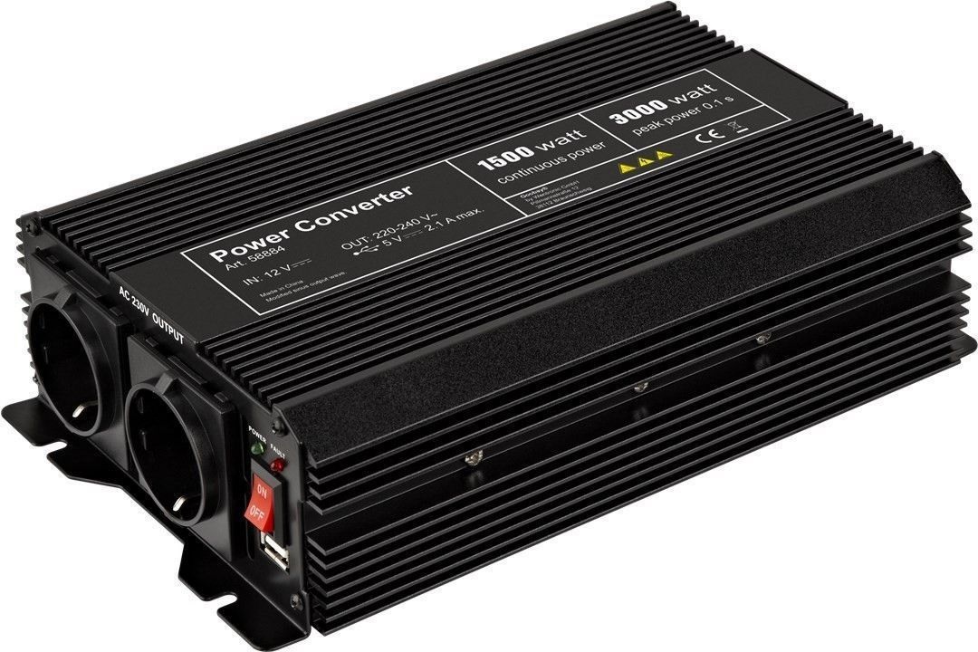 Conversor 12V - 220V 1500W USB - GOOBAY