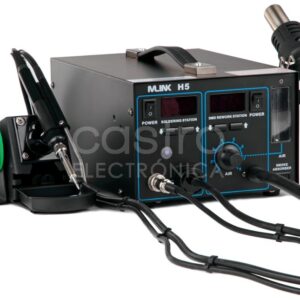 Estação Soldadura Ar Quente + Ferro Soldar c/ LCD + Acessórios
