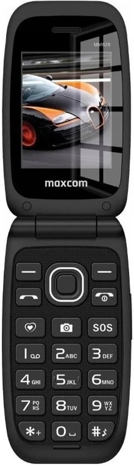 Telemóvel 2.4 MM828BK 4G Dual SIM c/ Botão SOS (Preto) - MAXCOM
