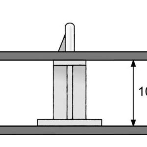Suporte p/ PCB Ø3mm (A=10mm, B=18x18mm) - VELLEMAN