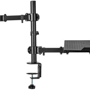 Suporte de Mesa Duplo p/ Monitor 15 - 32 c/ Suporte p/ Portátil 17 (Preto) - NEDIS