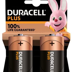 Blister 2 Pilhas Alcalinas 1,5V D / LR20 - Duracell PLUS
