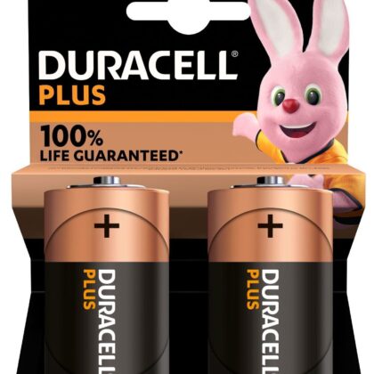 Blister 2 Pilhas Alcalinas 1,5V D / LR20 - Duracell PLUS