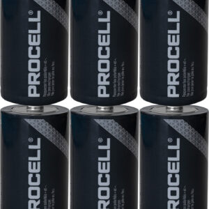 Pack 6x Pilhas Industriais Alcalinas 1,5V LR20 D - PROCELL