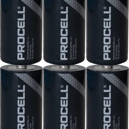 Pack 6x Pilhas Industriais Alcalinas 1,5V LR20 D - PROCELL