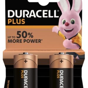 Blister 2 Pilhas Alcalinas 1,5V C / LR14 - Duracell PLUS