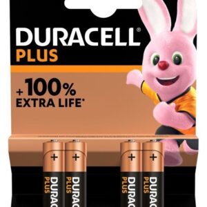 Blister 4 Pilhas Alcalinas 1,5V LR03 AAA - Duracell PLUS