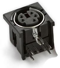 Ficha Mini DIN 5 Pinos Femea p/ C.I.