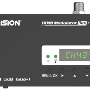 Mini Modulador Digital HDMI FULL HD 1080p c/ Display para DVB-T/DVB-C - EDISION