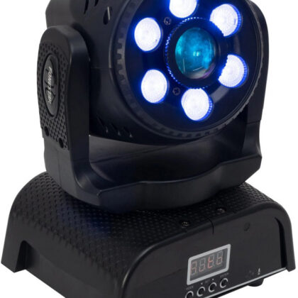 Moving Head 6x 10W LEDs RGBW + 1x 60W LED Branco - FONESTAR