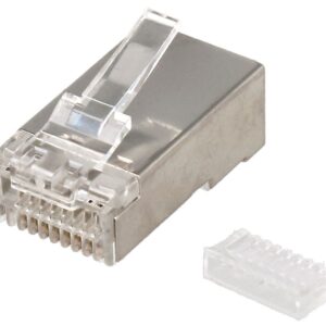 Ficha Telefone-Rede RJ45 8 Pinos CAT7 UTP/FTP (Blindada)