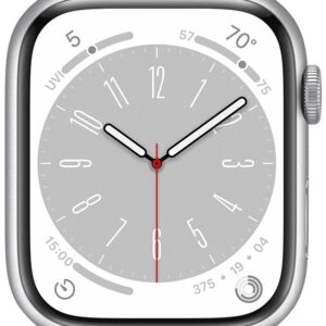 Apple Watch Series 8 GPS+Cellular 45mm Alumínio Prateado c/ Bracelete Desportiva (Branco)