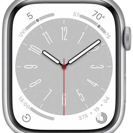 Apple Watch Series 8 GPS+Cellular 45mm Alumínio Prateado c/ Bracelete Desportiva (Branco)