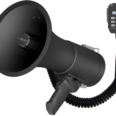 Megafone 50W c/ Sirene, Gravação, Microfone e Bluetooth (Preto) - VELLEMAN