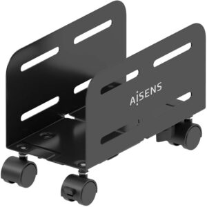 Suporte de Chão Metálico Ajustável p/ PC (Preto) - AISENS
