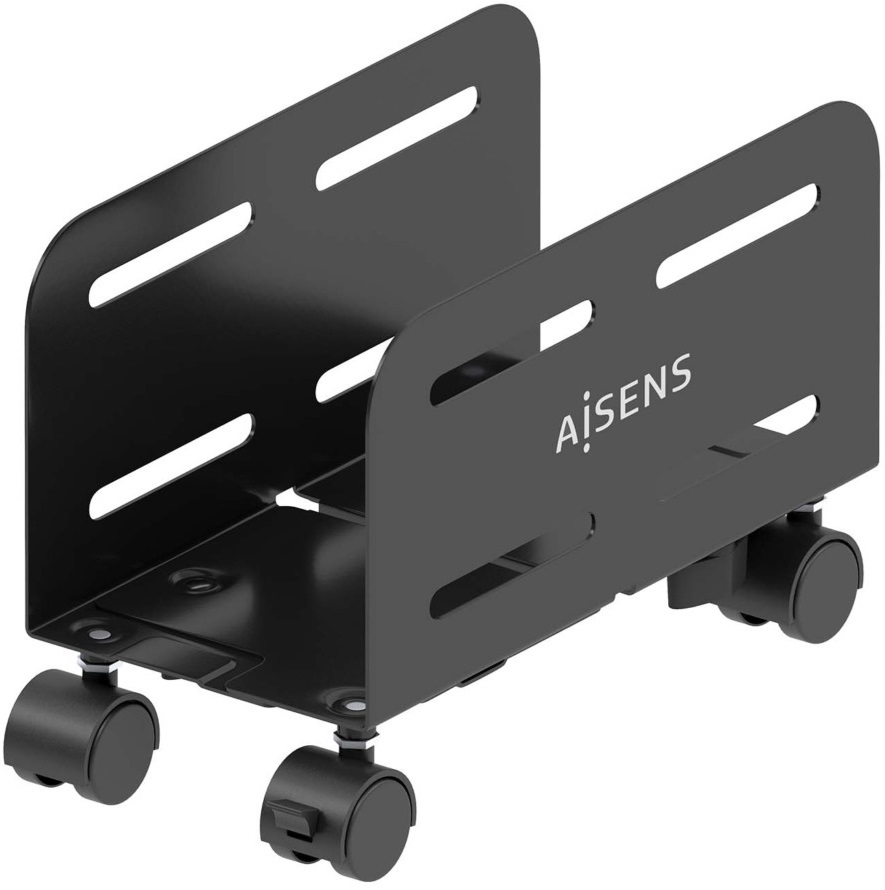 Suporte de Chão Metálico Ajustável p/ PC (Preto) - AISENS