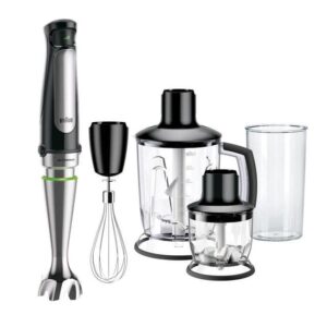 Varinha Mágica + Acessórios 1,25L 1000W MultiQuick 7 MQ 7045X (Preto/Inox) - BRAUN