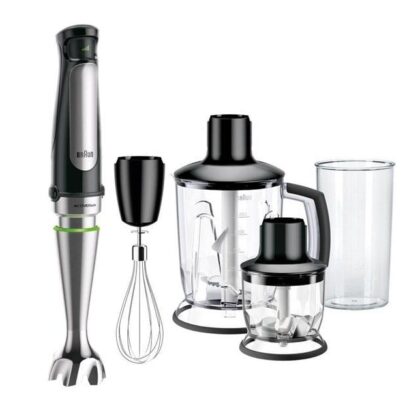 Varinha Mágica + Acessórios 1,25L 1000W MultiQuick 7 MQ 7045X (Preto/Inox) - BRAUN
