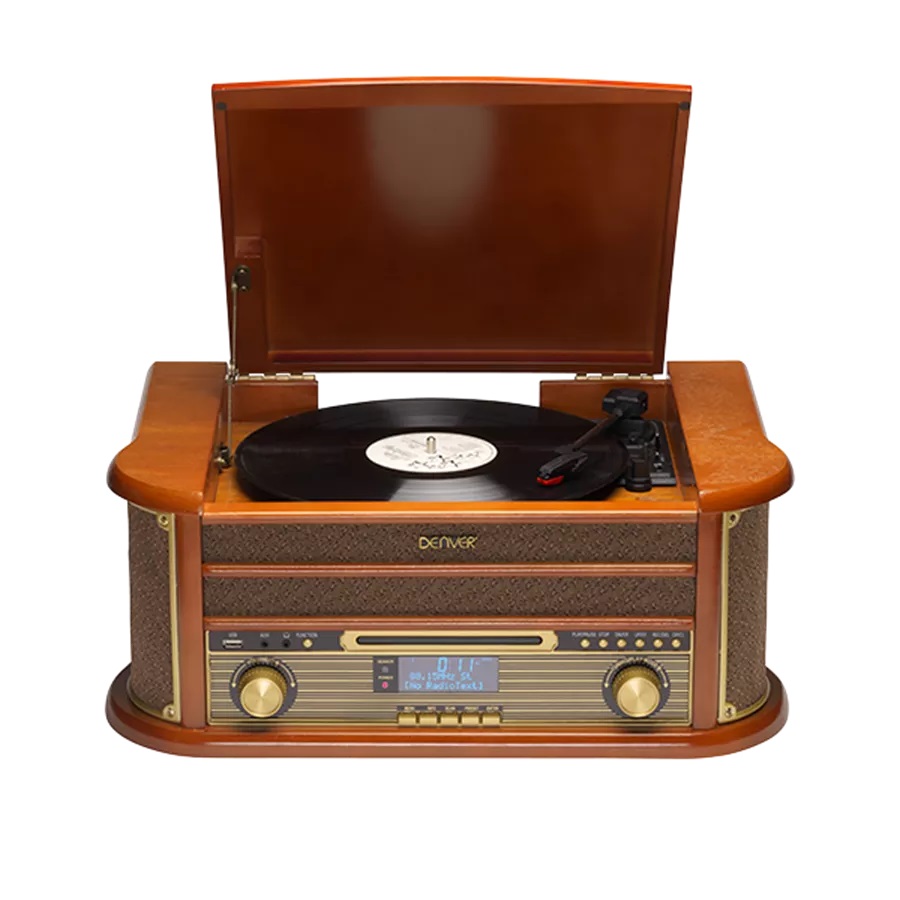 Rádio Retro DAB+/FM/CD (Castanho) - DENVER