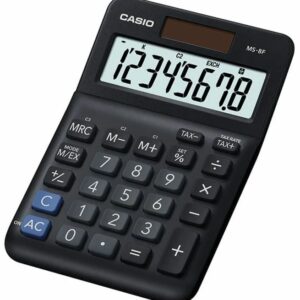 Calculadora Básica MS-8F Secretária 8 Digitos (Preto) - CASIO