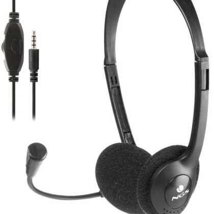 Auscultadores Headset MS103 MAX (Preto) - NGS