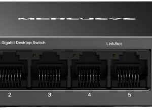 Switch 5 Portas Gigabit Ethernet 10/100/1000 (Preto) - MERCUSYS