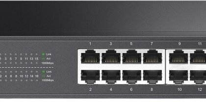 Switch de Mesa/Rack 16 Portas 10/100/1000Mbps - MERCUSSYS