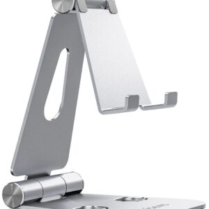 Suporte de Mesa XL Ajust?vel p/ Smartphone/Tablet?s (Prateado) - AISENS